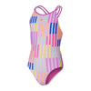 Girls Printed Twinstrap One Piece Kiki Pink