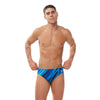 Mens Rapture Printed 7cm Brief Black Cobalt Pop