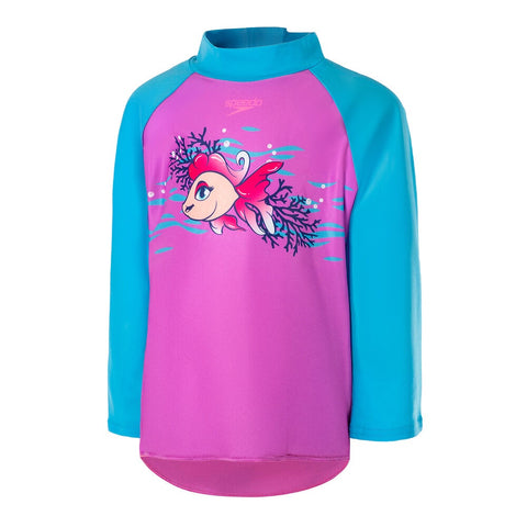 Toddler Girls Long Sleeve Cutie Fish Rashtop