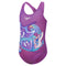 Toddler Girls Digital Printed Swimsuit Neon Violet