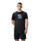 Mens Short Sleeve Graphic Swim Shirt Anthracite