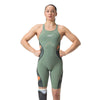 Womens Fastskin LZR Pure Intent 2.0 Closedback Kneeskin Green Orange