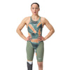 Womens Fastskin LZR Pure Valor 2.0 Openback Kneeskin Green Orange